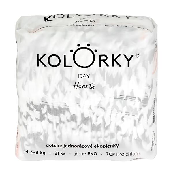 Kolorky Day Jednorázové eko plenky srdce M (5-8 kg)
