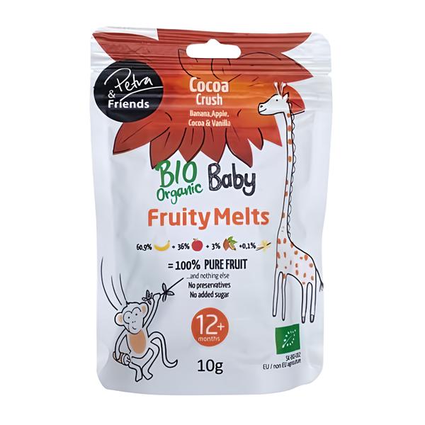 Petra & Friends BIO Ovocné smoothie kousky sušené mrazem - banán, jablko, kakao a vanilka