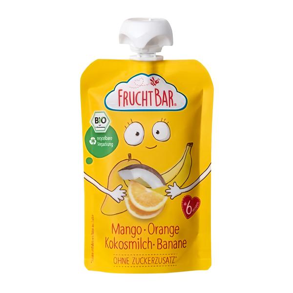 Fruchtbar BIO Ovocná kapsička s banánem, pomerančem, mangem a kokosem