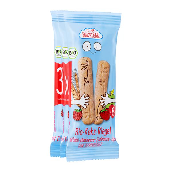 Fruchtbar BIO Špaldové máslové tyčinky s  jahodami, 3x 30 g