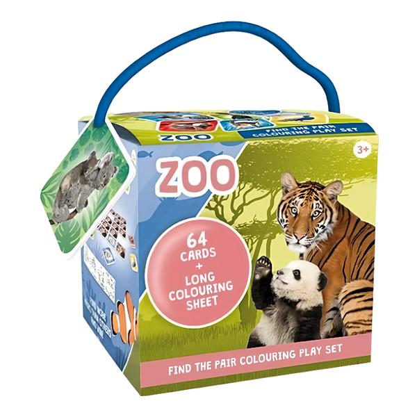 JIRI MODELS Pexeso na cesty s omalovánkami Zoo