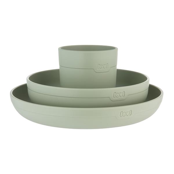LOVI Sada 3 ks nádobí s hrnečkem Pistachio