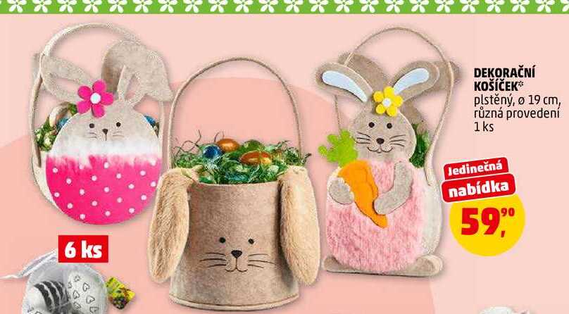 DEKORAČNÍ KOŠÍČEK, 1 ks
