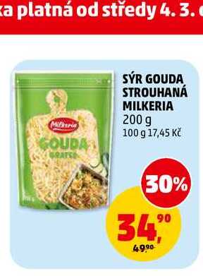 SÝR GOUDA STROUHANÁ MILKERIA, 200 g