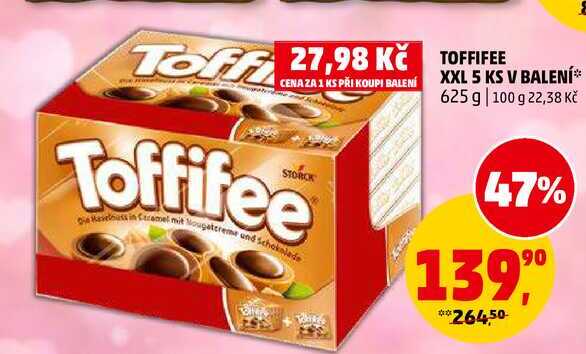 TOFFIFEE XXL 5 KS V BALENÍ, 625 g