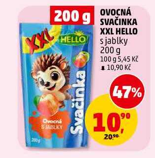 OVOCNÁ SVAČINKA XXL HELLO, 200 g 