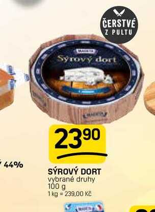 SÝROVÝ DORT vybrané druhy 100 g 