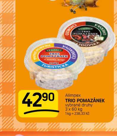 TRIO POMAZÁNEK vybrané druhy 3 x 60 kg