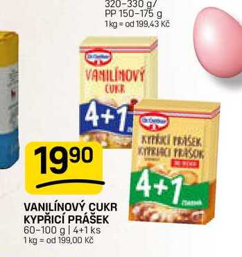 VANILÍNOVÝ CUKR KYPŘICÍ PRÁŠEK 60-100 g | 4+1 ks
