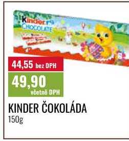 KINDER ČOKOLÁDA 150g 