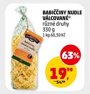 BABIČČINY NUDLE VÁLCOVANÉ, 330 g 