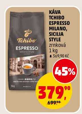 KÁVA TCHIBO ESPRESSO MILANO, SICILIA STYLE zrnková, 1 kg
