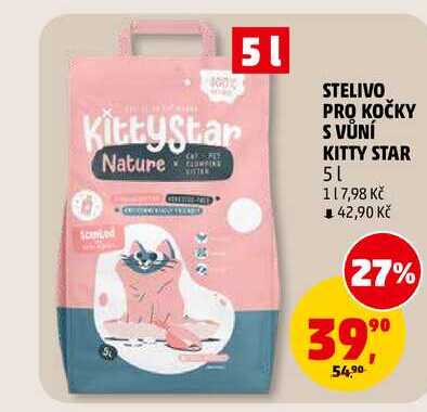 STELIVO PRO KOČKY S VŮNÍ KITTY STAR, 5 l