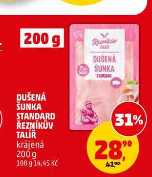 DUŠENÁ ŠUNKA STANDARD ŘEZNÍKŮV TALÍŘ, 200 g