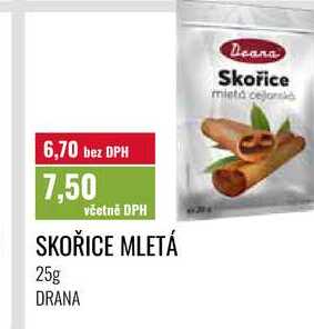 SKOŘICE MLETÁ 25g