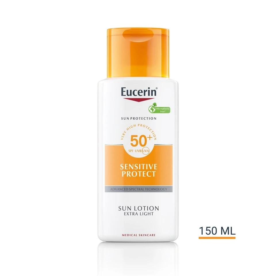 Eucerin Sun Sensitive protect SPF 50+ extra lehké mléko na opalování 150 ml
