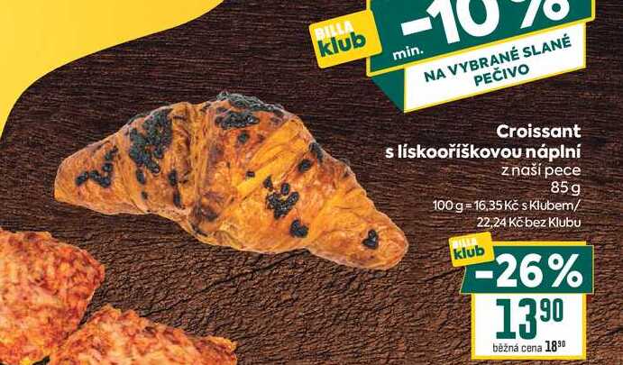 Croissant s lískooríškovou náplní 85g 