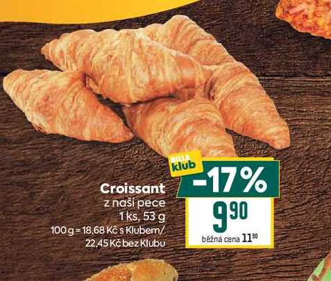 Croissant z naší pece 1ks, 53 g