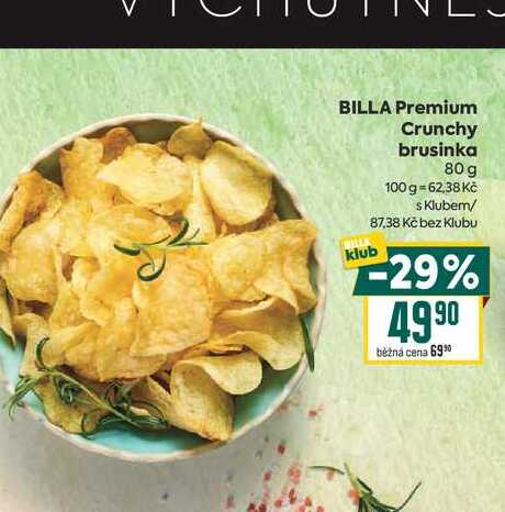BILLA Premium Crunchy brusinka 80 g 