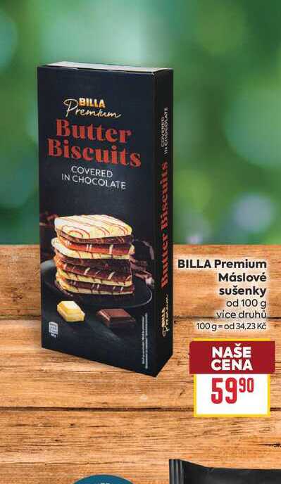 BILLA Premium Máslové sušenky od 100 g 