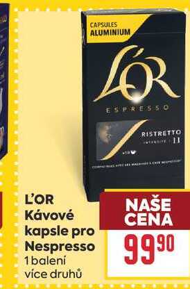 L'OR Kávové kapsle pro Nespresso 1 balení
