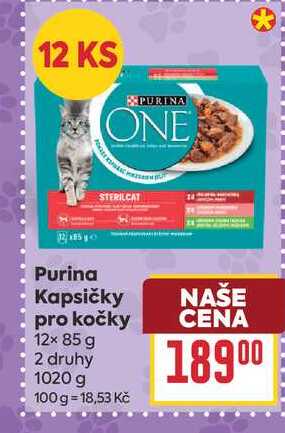 Purina Kapsičky pro kočky 12× 85 g 