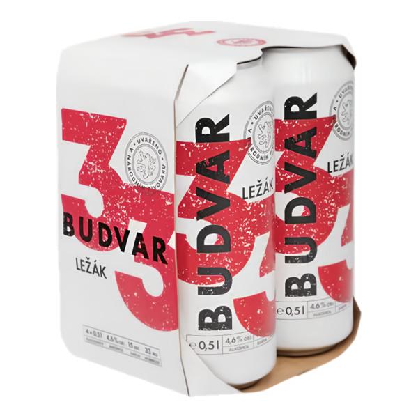 Budějovický Budvar 33 plech 4x500ml