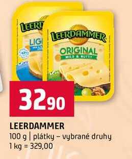 LEERDAMMER 100 g plátky vybrané druhy 