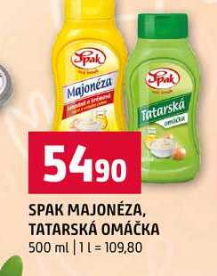 SPAK MAJONÉZA, TATARSKÁ OMÁČKA 500 ml 