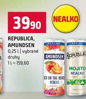 REPUBLICA, AMUNDSEN 0,25l vybrané druhy