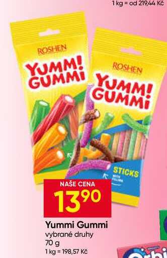 Yummi Gummi vybrané druhy 70 g