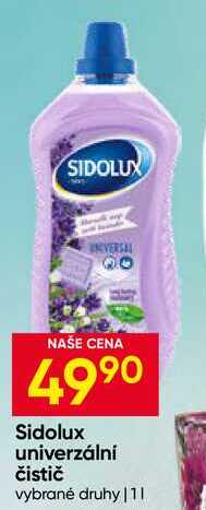 Sidolux univerzální čistič vybrané druhy 1l