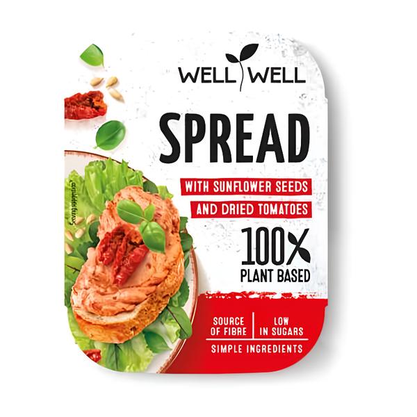 Well Well Pomazánka se slunečnicovými semínky, rajčaty a bazalkou