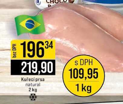 Kuřecí prsa natural 2 kg 1kg 
