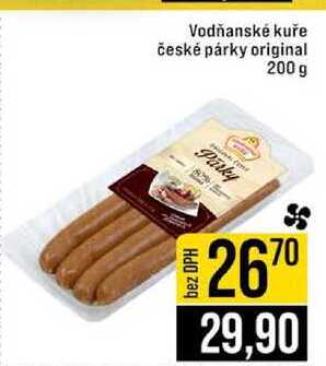 Vodňanské kuře české párky original Pärky 200 g 
