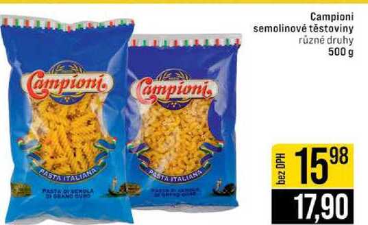 Campioni semolinové těstoviny různé druhy 500 g 