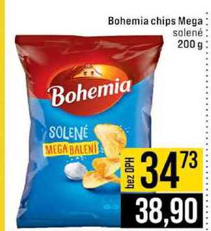 Bohemia chips Mega solené 200 g