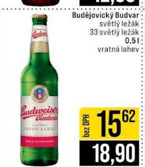 Budějovický Budvar světlý ležák 33 světlý ležák 0,5l
