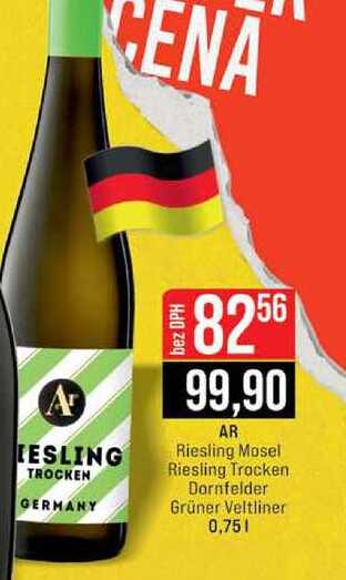 AR Riesling Mosel Riesling Trocken Dornfelder Grüner Veltliner 0,75l 