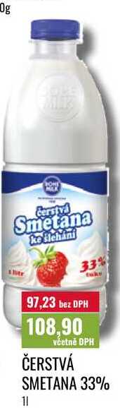ČERSTVÁ SMETANA 33% 1l