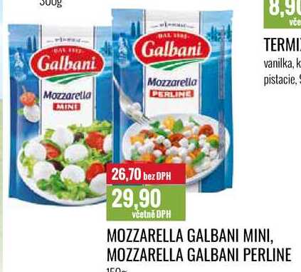 MOZZARELLA GALBANI MINI, MOZZARELLA GALBANI PERLINE 150g