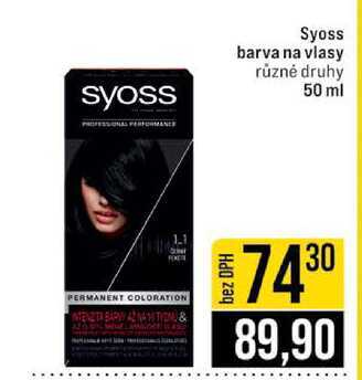 Syoss barva na vlasy různé druhy 50 ml