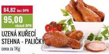 UZENÁ KUŘECÍ STEHNA - PALIČKY cena za 1Kg 