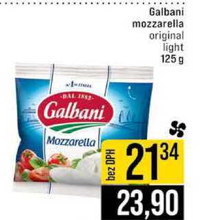 Galbani mozzarella original light 125 g