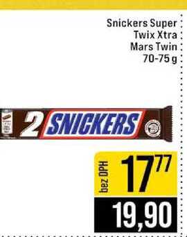Snickers Super Twix Xtra Mars Twin 70-75g