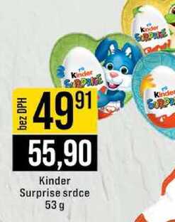Kinder Surprise srdce 53 g