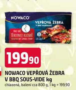 NOWACO VEPŘOVÁ ŽEBRA V BBQ SOUS-VIDE