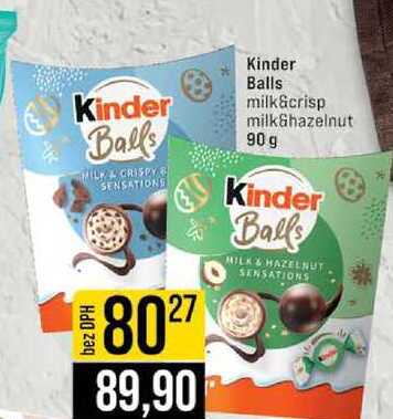 Kinder Balls milk&crisp milk hazelnut 90 g 