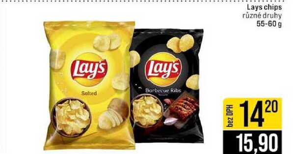 Lays chips různé druhy 55-60 g 