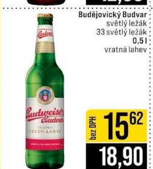 Budějovický Budvar světlý ležák 33 světlý ležák 0.5l